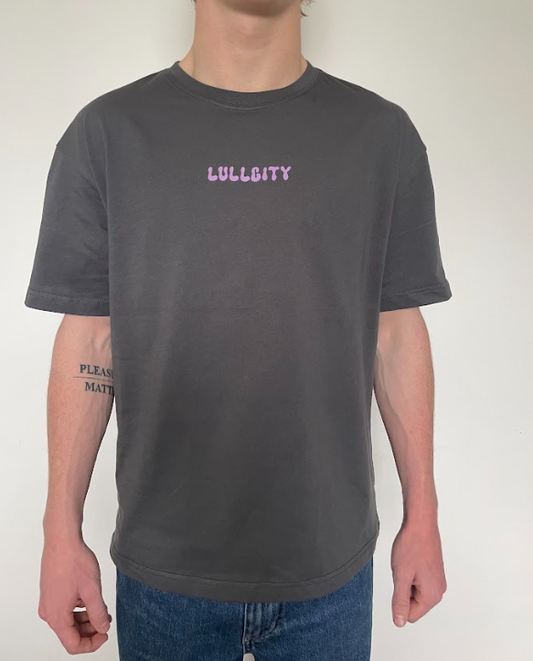 Grey Lullcity Flower T-Shirt